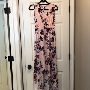 Maternity floral high low dress